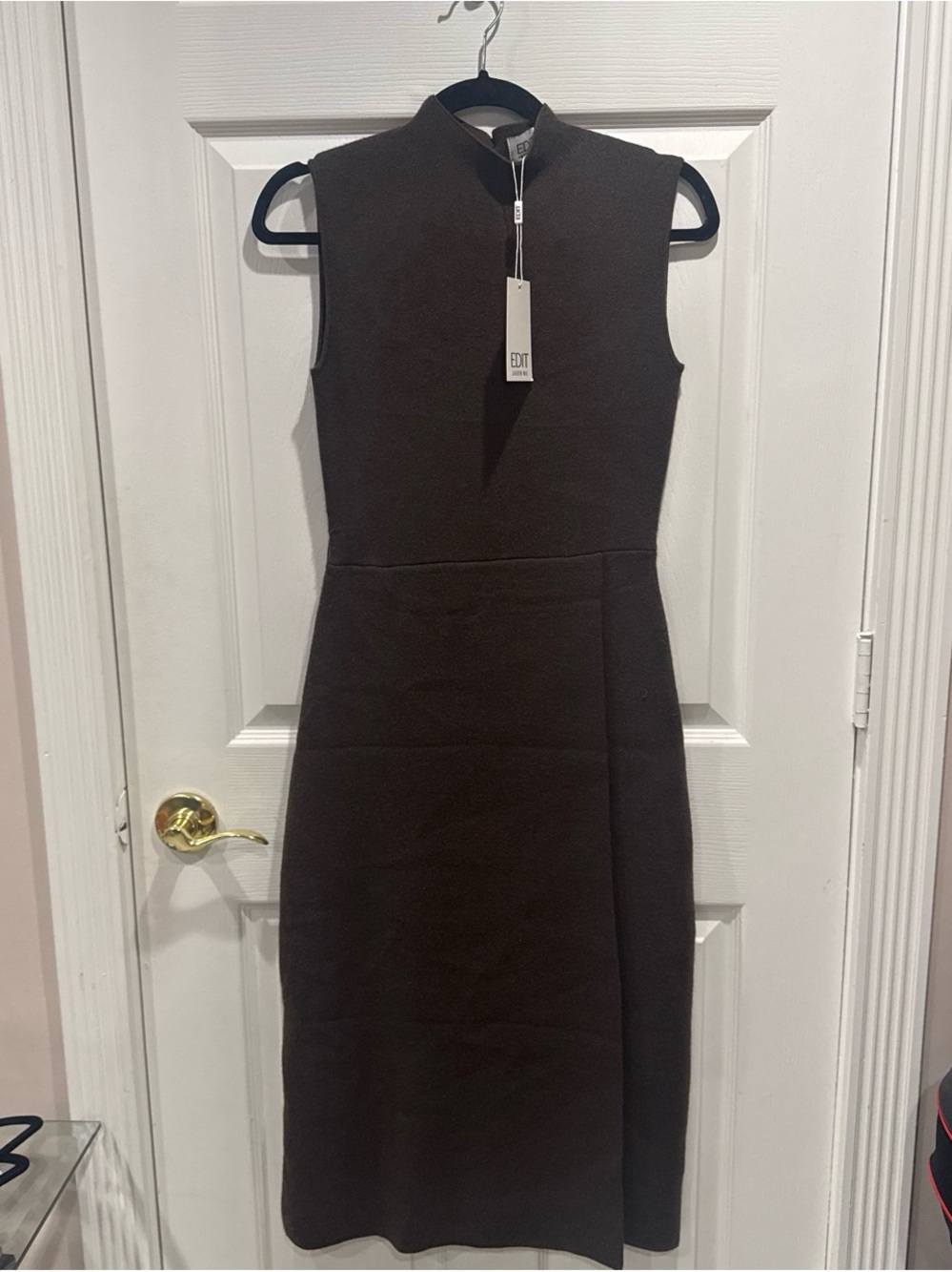 EDIT by Jason Wu Sleeveless Brown Midi Dres